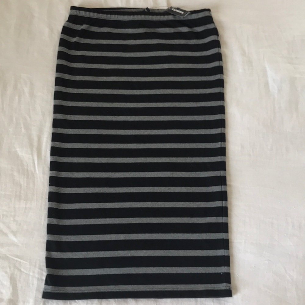 Express Grey and Black Skirt
